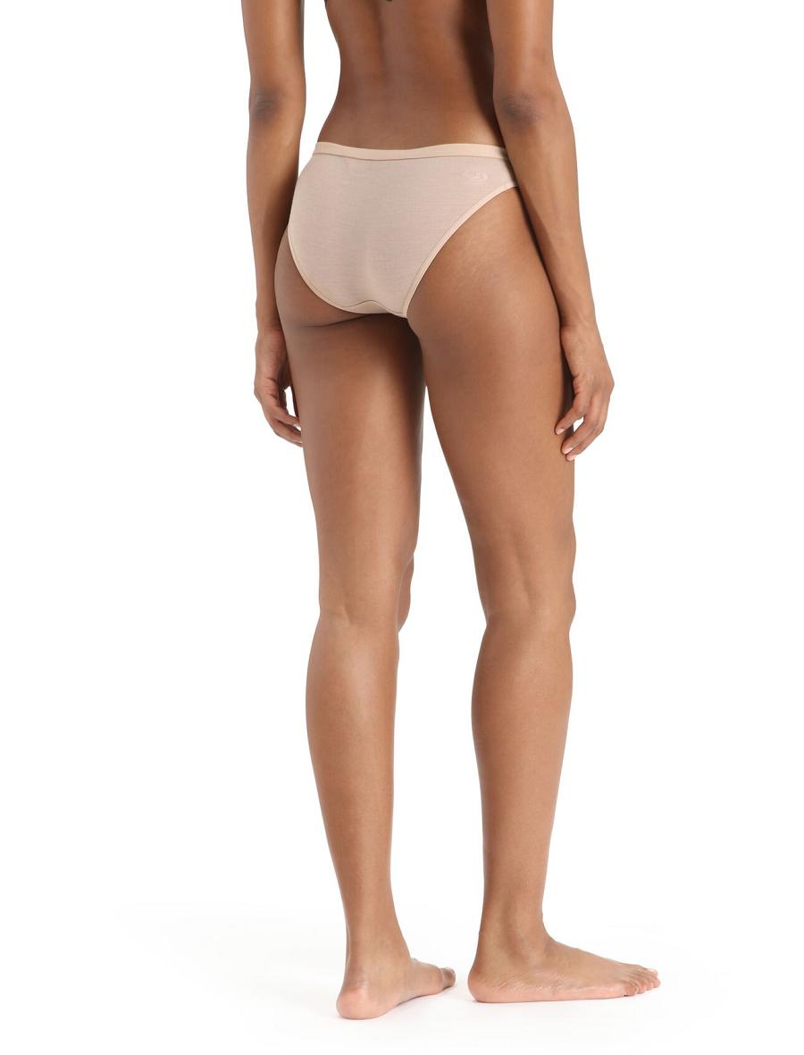 Sous Vêtement Icebreaker Merino Siren Bikini Briefs Femme Kaki Doré | FR 1719DFMN